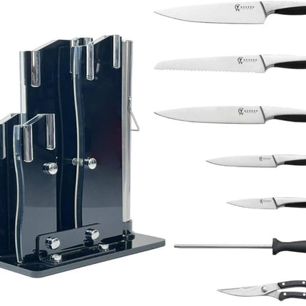 ProChef Stainless Steel Knife Set with Acrylic Holder (8pcs)