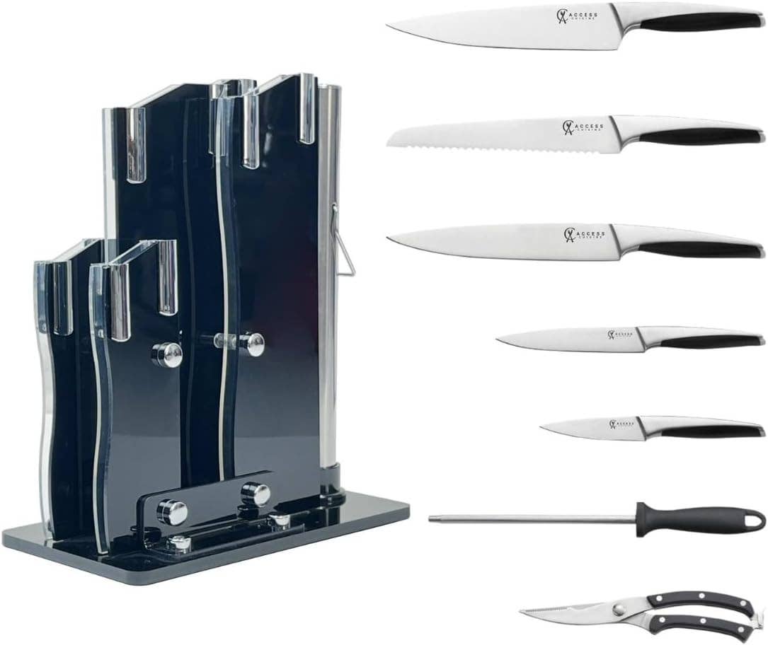 ProChef Stainless Steel Knife Set with Acrylic Holder (8pcs)