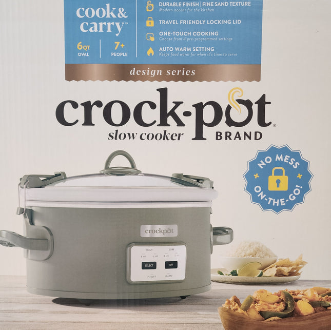 Cook & Carry Crock-Pot Design Series 6qt oval slow cooker