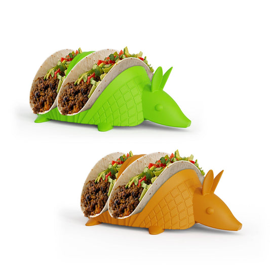 Pund'it Tacodillo Taco Holders, Set of 2 Armadillo Themed