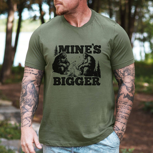 Mine's Bigger Funny Bigfoot Bear Shirt TShirt 291