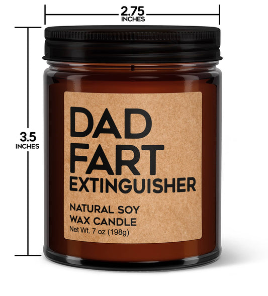 Dad Fart Extinguisher Soy Candle -7oz Scented / Votive Candle