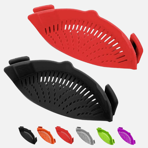 Silicone Pot Strainer Clip-on for Pots Pans and Bowls