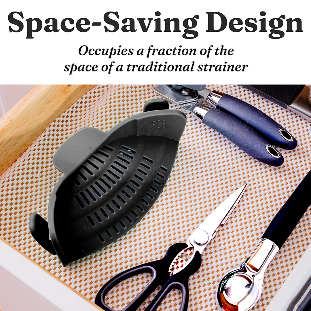 Silicone Pot Strainer Clip-on for Pots Pans and Bowls