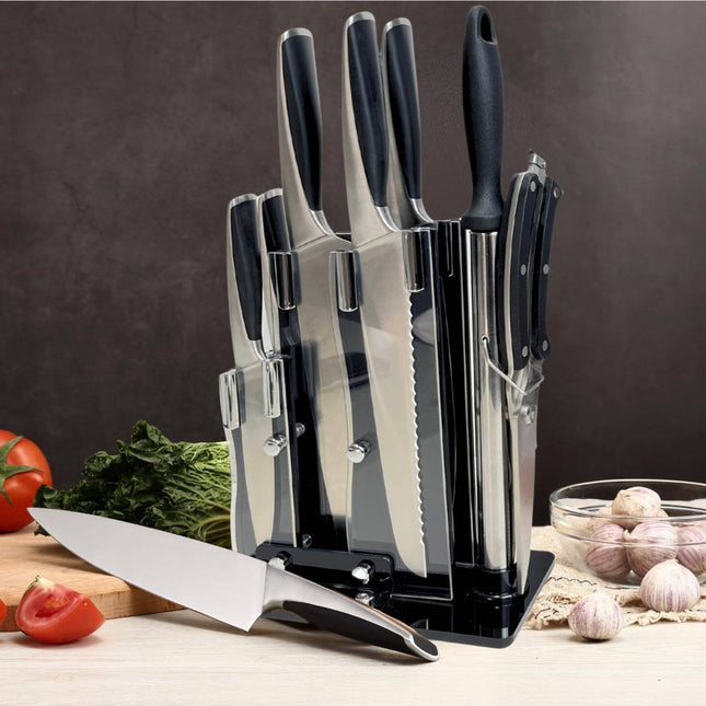 ProChef Stainless Steel Knife Set with Acrylic Holder (8pcs)