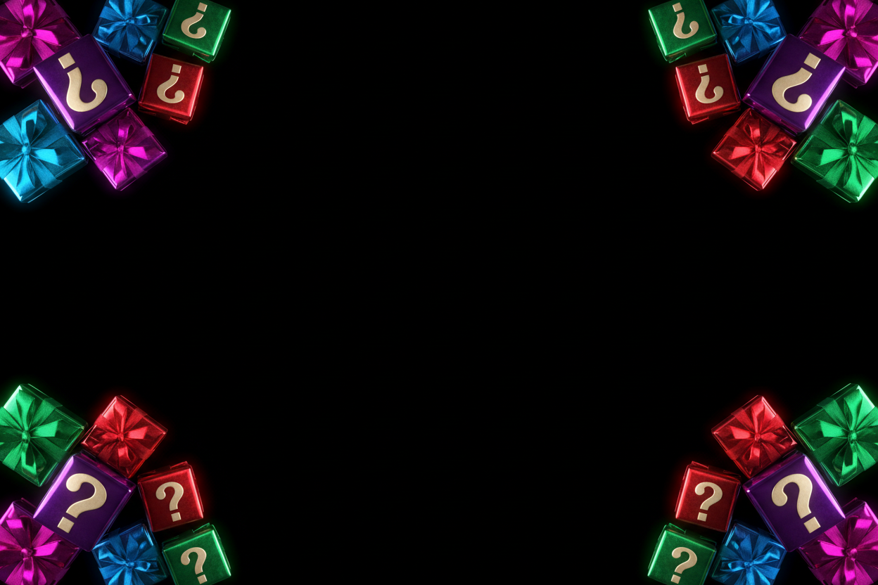 need boxes to have question marks in center of boxes and boxes smaller and more in the corners of image